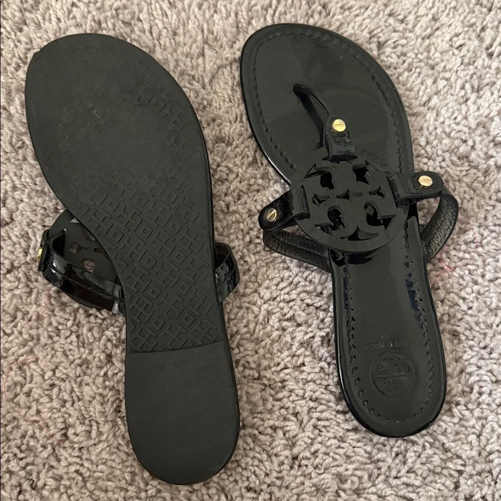 Black Tory Burch Flip Flops